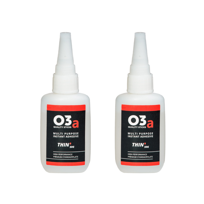 O3a Cyanoacrylate Adhesive, Thin, 50g - Twin Pack - ROW